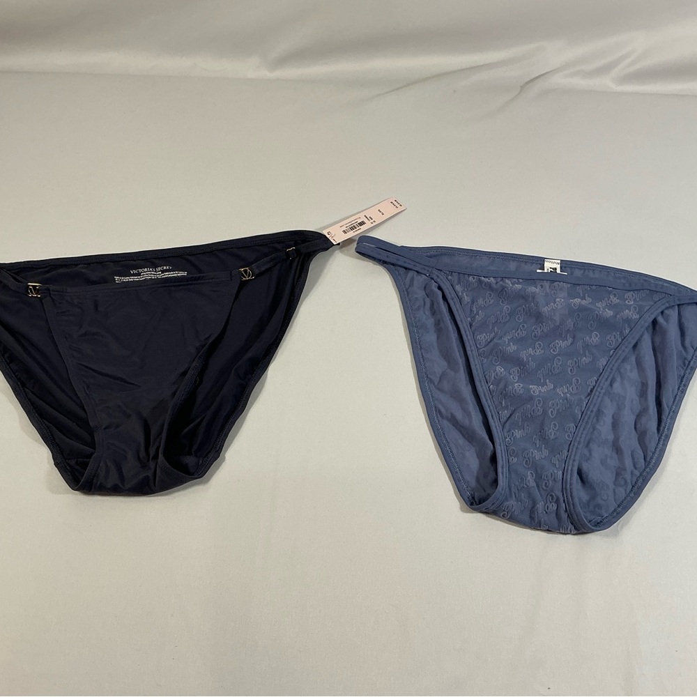 Victoria's Secret Black and Blue Bikini Briefs Pack